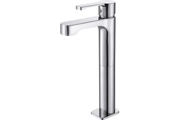 Single lever high basin mixer