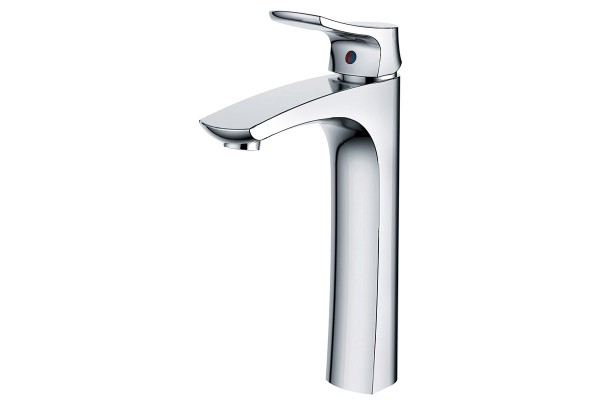 Single lever high basin mixer
